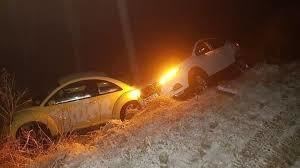 Cars in a ditch off the Dallas to Knockando road on December 15.