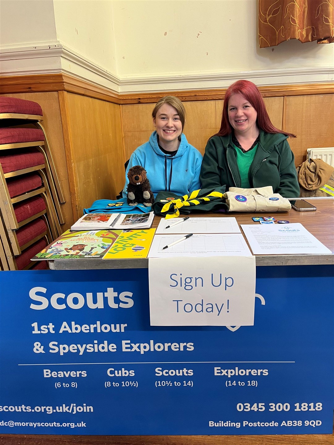 First Aberlour Scouts & Speyside Explorers stall.