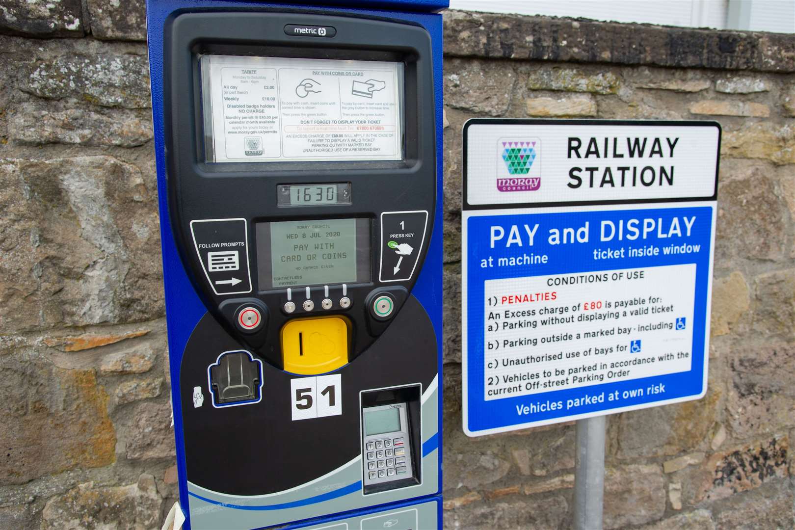 Users will begin to be charged for using Elgin's 15 pay-and-display car parks from tomorrow. Picture: Daniel Forsyth