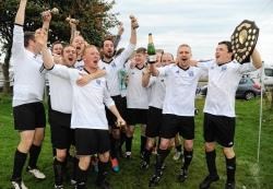 Hopeman celebrate their 2017 welfare football title success
