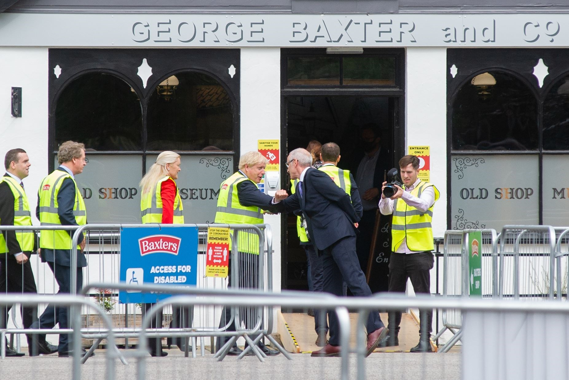 Prime Minister Boris Johnson visiting Baxters at Fochabers today. Picture: Daniel Forsyth.