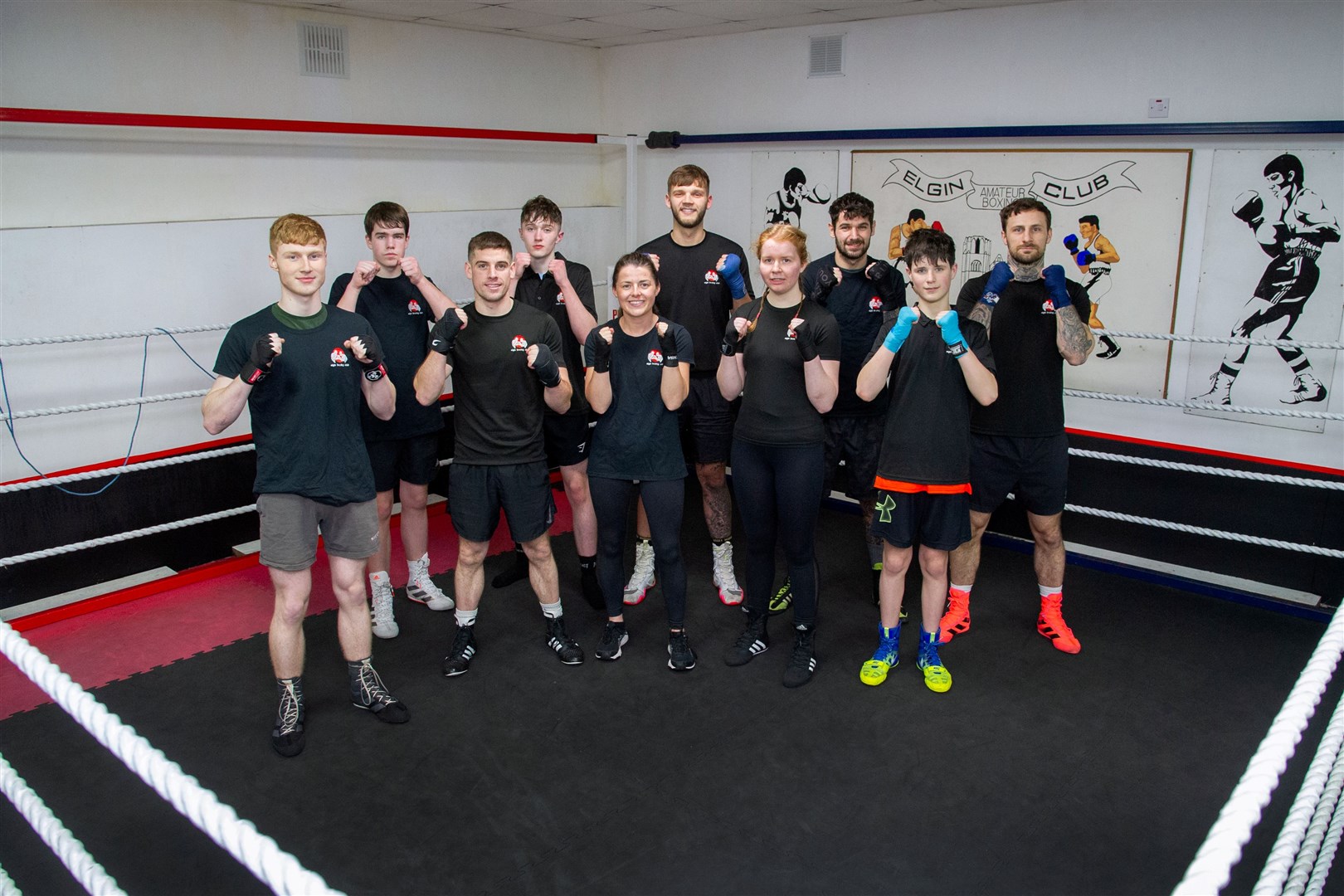 Ten Elgin Amateur Boxing Club fighters are competing at the Scottish Novice Championships over the next two weekends. Pictures, from left: Jacob Billingell, Zander Fleming, Andrew Forsyth, Liam Shiels, Josie Walls, Craig Mone, Faith Ross, David Grigor, Tyler Sked, Kyle Stewart. Picture: Daniel Forsyth