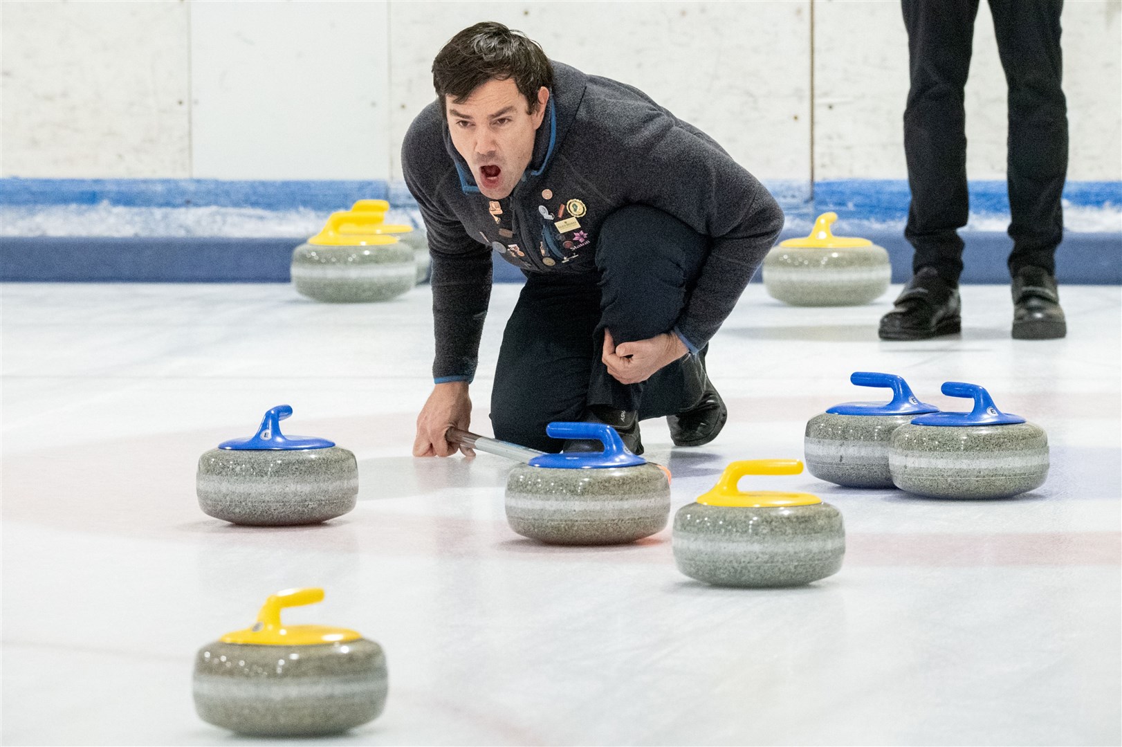 Norwegian visitor Cato Hardy.14th annual Moray International Bonspiel - held at Moray Leisure Centre. Picture: Daniel Forsyth.