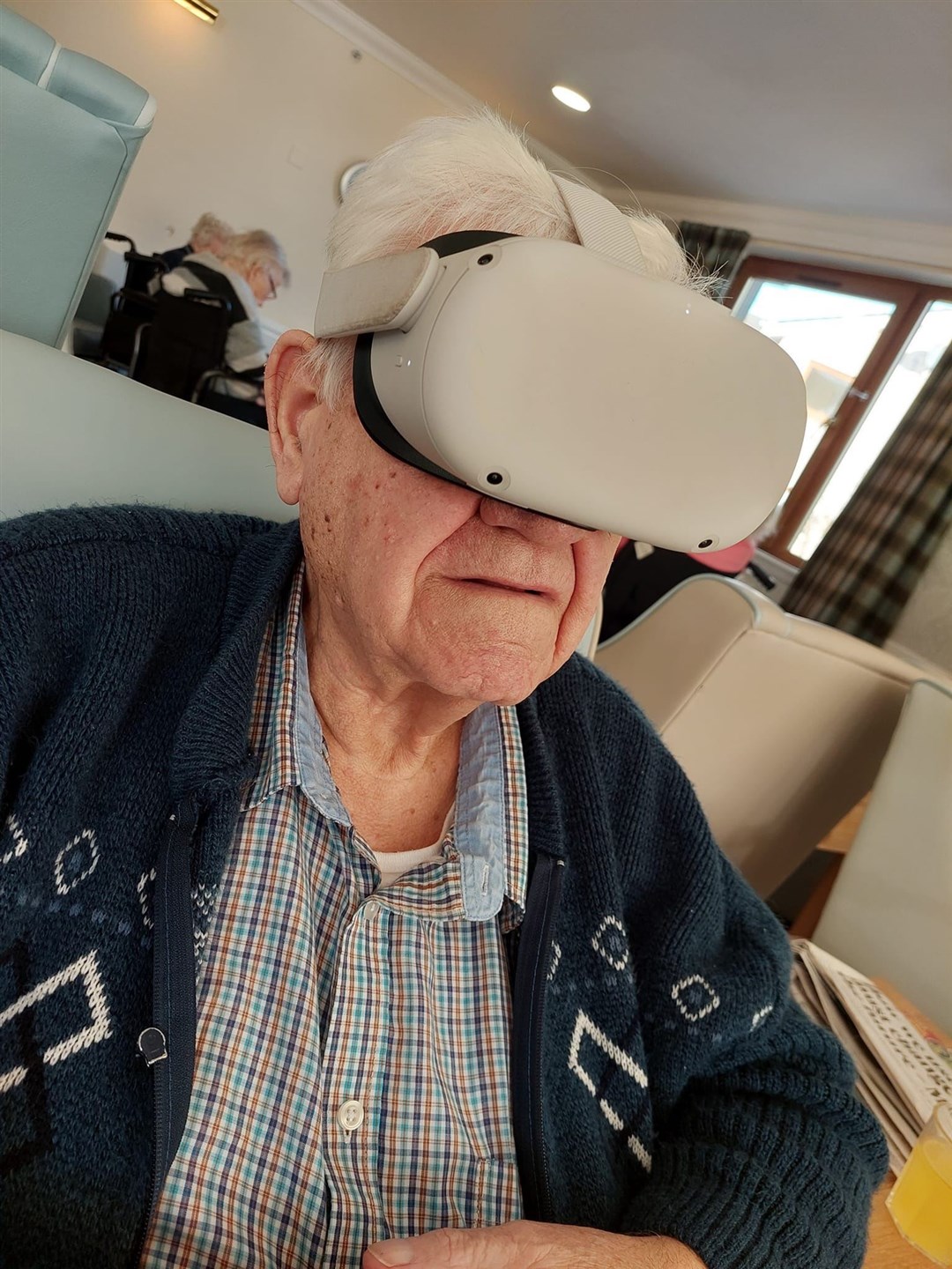 Bob Morrison enjoying his VR experience.