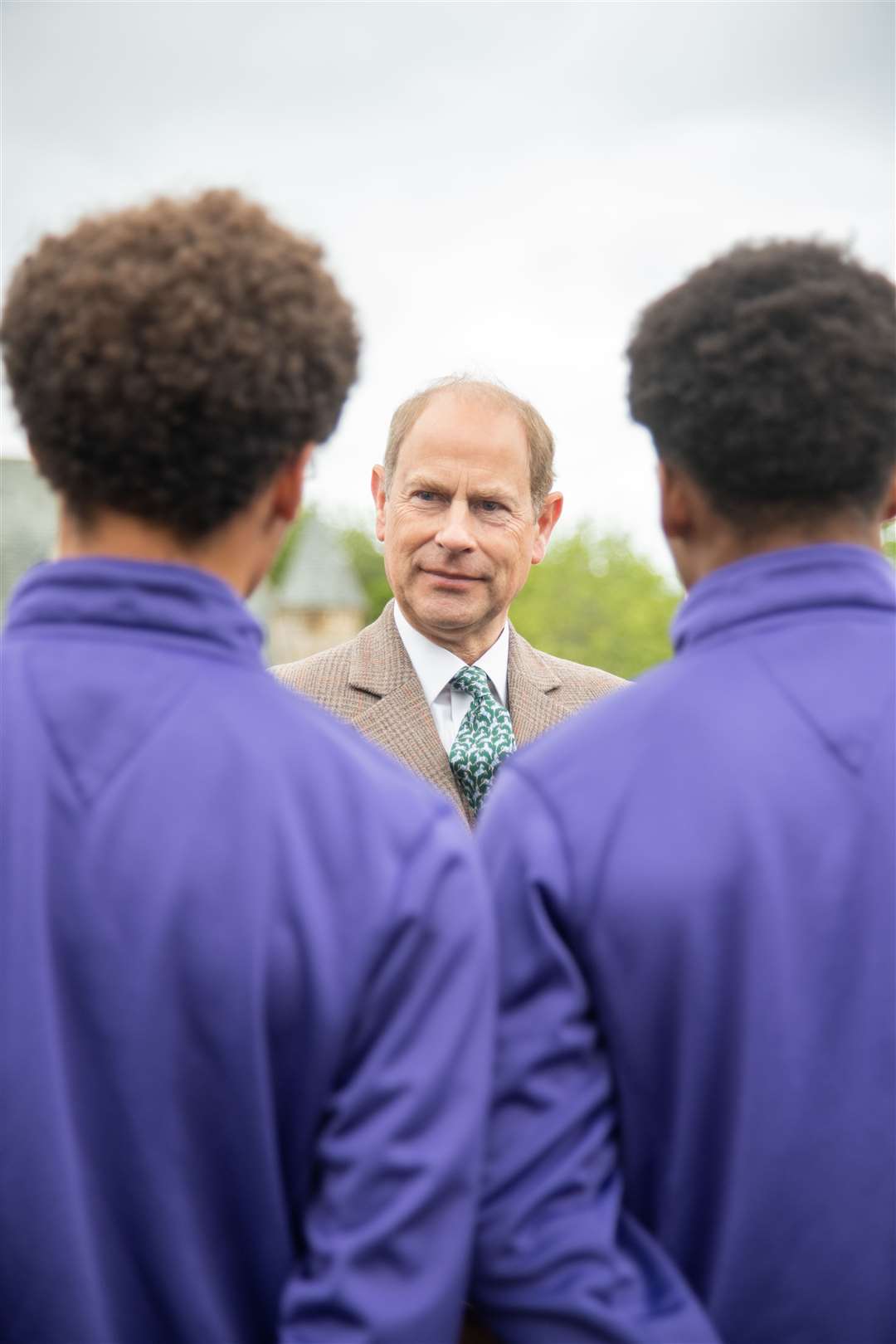 The Earl of Forfar meets school students who are studying their Duke of Edinburgh award...Prince Edward and Sophie, known as the Earl and Countess of Forfar when visiting Scotland, spend time at Gordonstoun School during their visit to Moray...Picture: Daniel Forsyth..