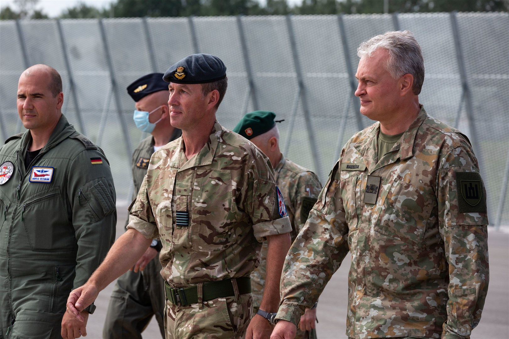 Gitanas Nausėda, the president of Lithuania, visits RAF deployed on a NATO Baltic air policing mission.