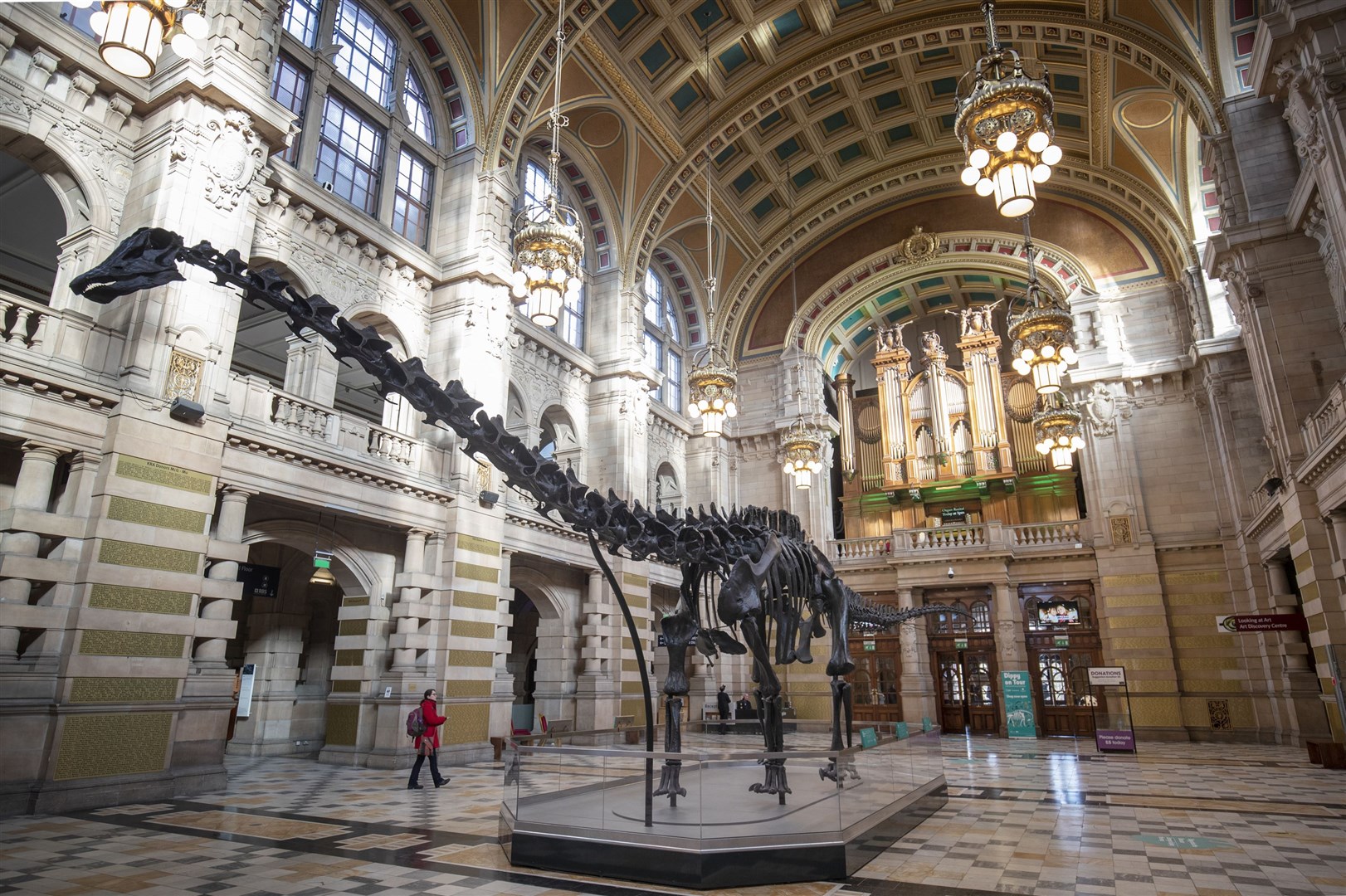 Among the popular attractions which drew in crowds was the return of Dippy the Dinosaur following a four-year tour of the UK (Jane Barlow/PA)