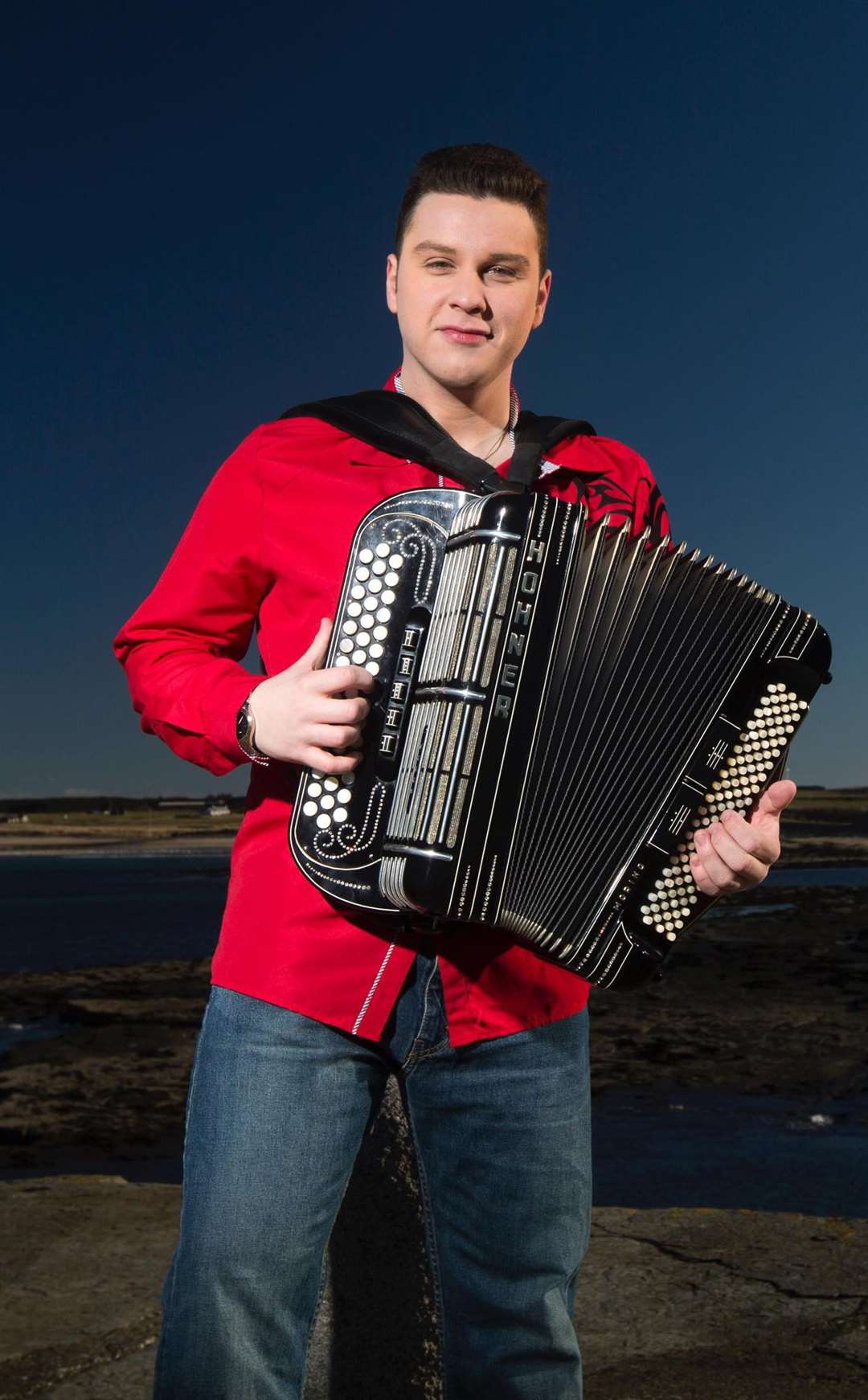 Scottish Accordion Champion Brandon McPhee will perform on stage at Elgin Town Hall next month.