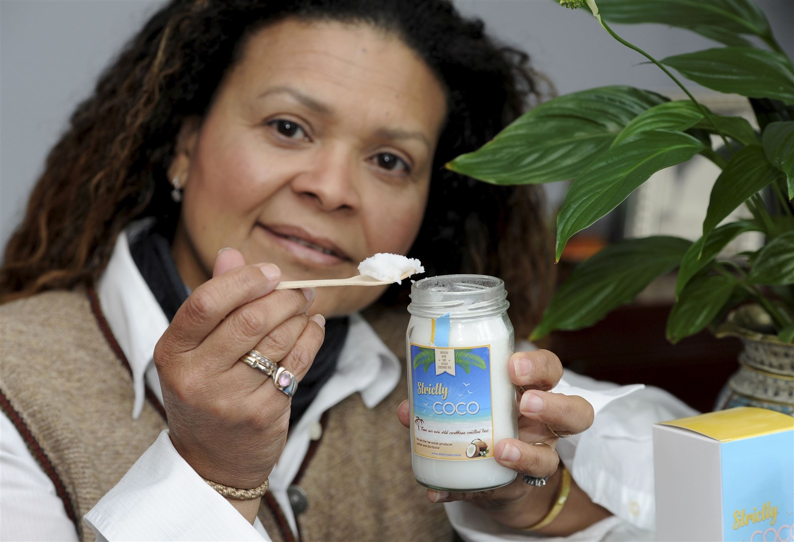 Ginger Kinnaird has been awarded two stars in the Great Taste Awards 2019 round for her Strictly COCO coconut oil. Picture: Eric Cormack. Image No. 044602.