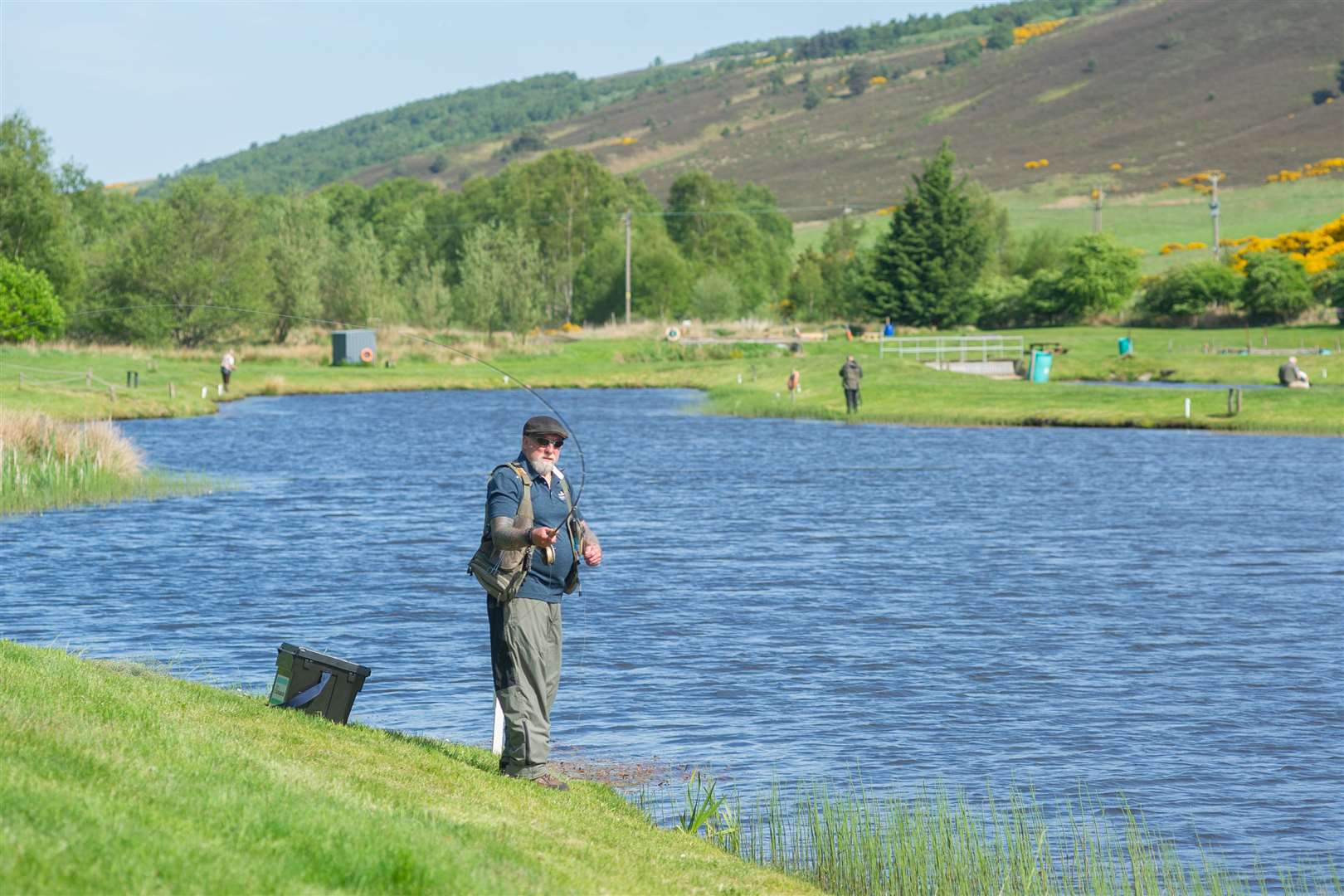 The Glen Of Rothes Trout Fishery reopened following a nine week enforced closure due to the coronavirus pandemic. ..Picture: Daniel Forsyth..