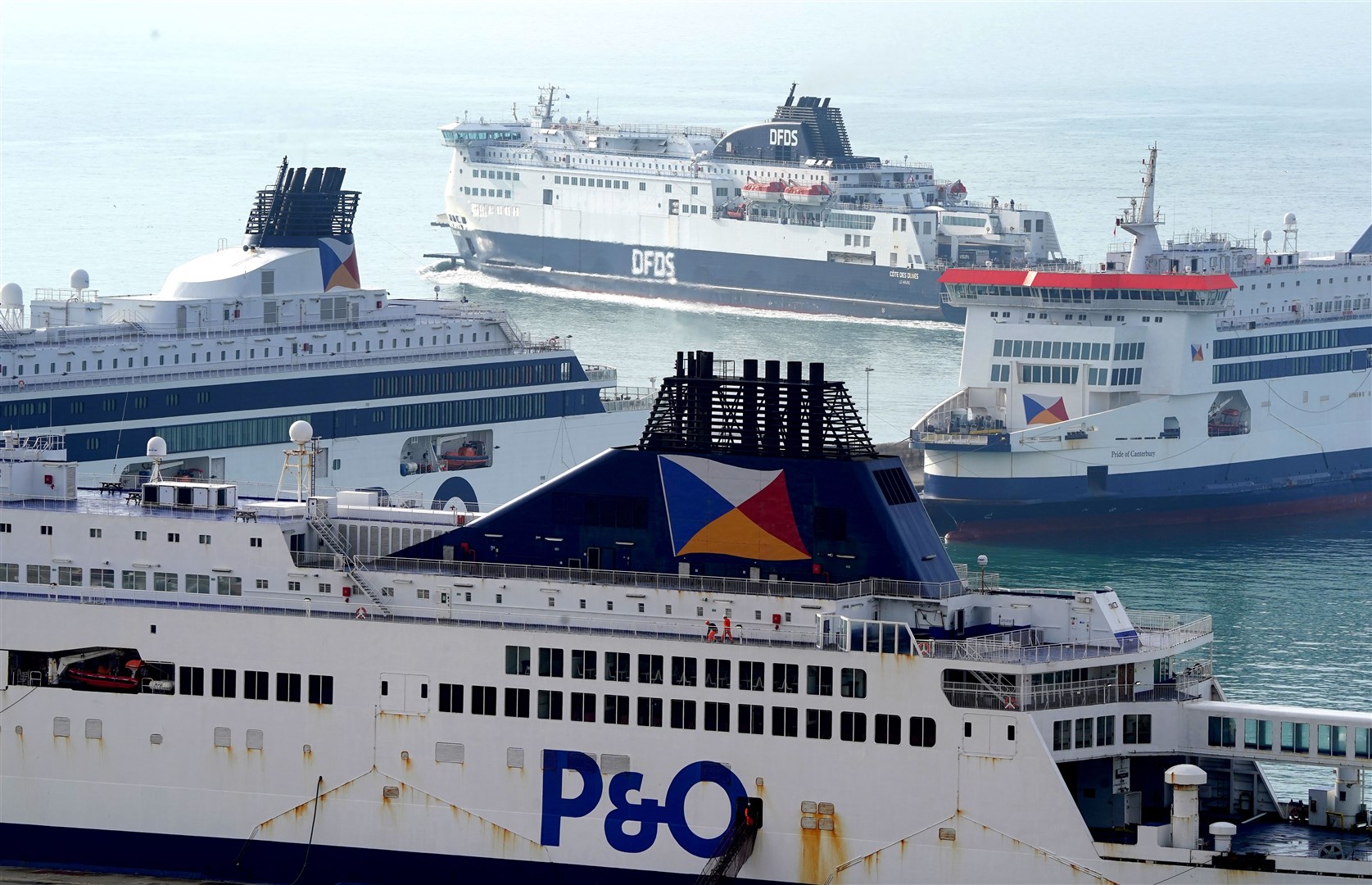 P&O Ferries suspended most of its sailings after the sackings (Gareth Fuller/PA)