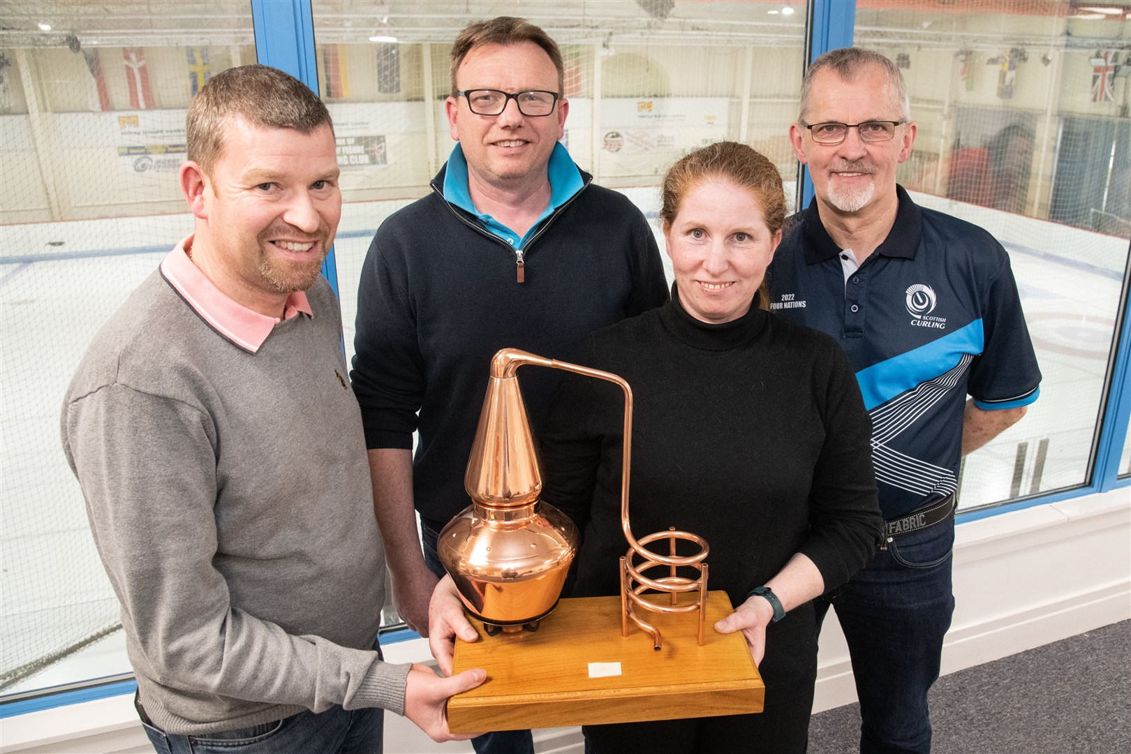 'High Road' overall winners team 'Ailsa Craig Crew' (from left) Mark Pieroni, Robert Clachan, Nicole Allan and Alistair Henry. Picture: Daniel Forsyth..