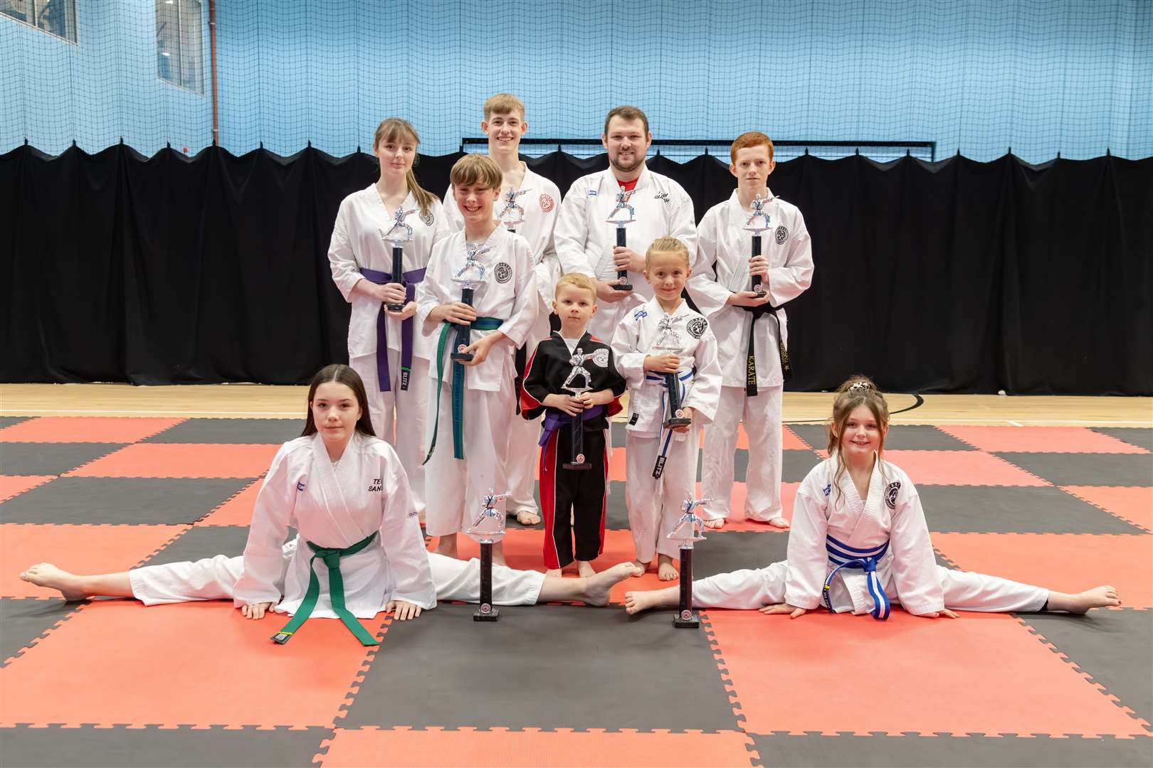 Gold trophy winners from Sansum's Winter Championships at Moray Sports Centre in Elgin..