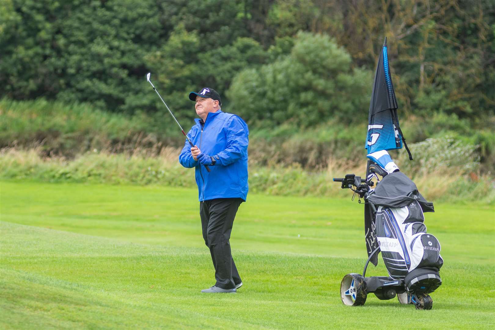 Ian Mutch won his opening matchplay contest at Duff House Royal. Picture: Daniel Forsyth.