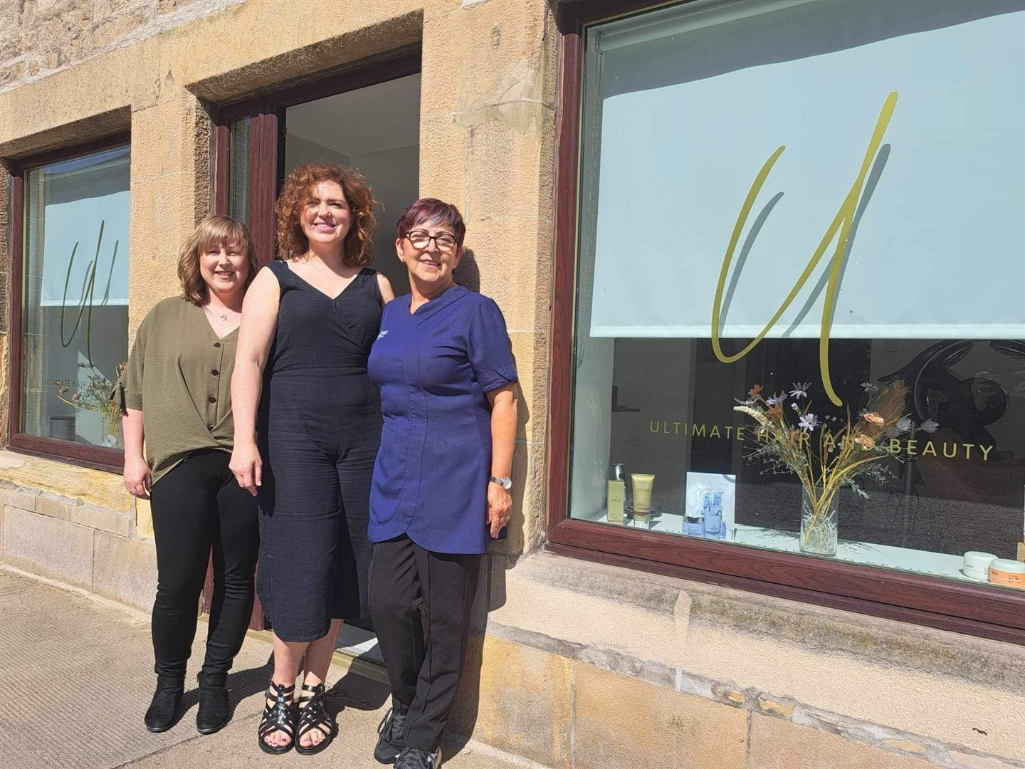 Claire Campbell (left) and Elvira Jaganjac (right) with Catherine Smith, who owns Ultimate Hair and Beauty.