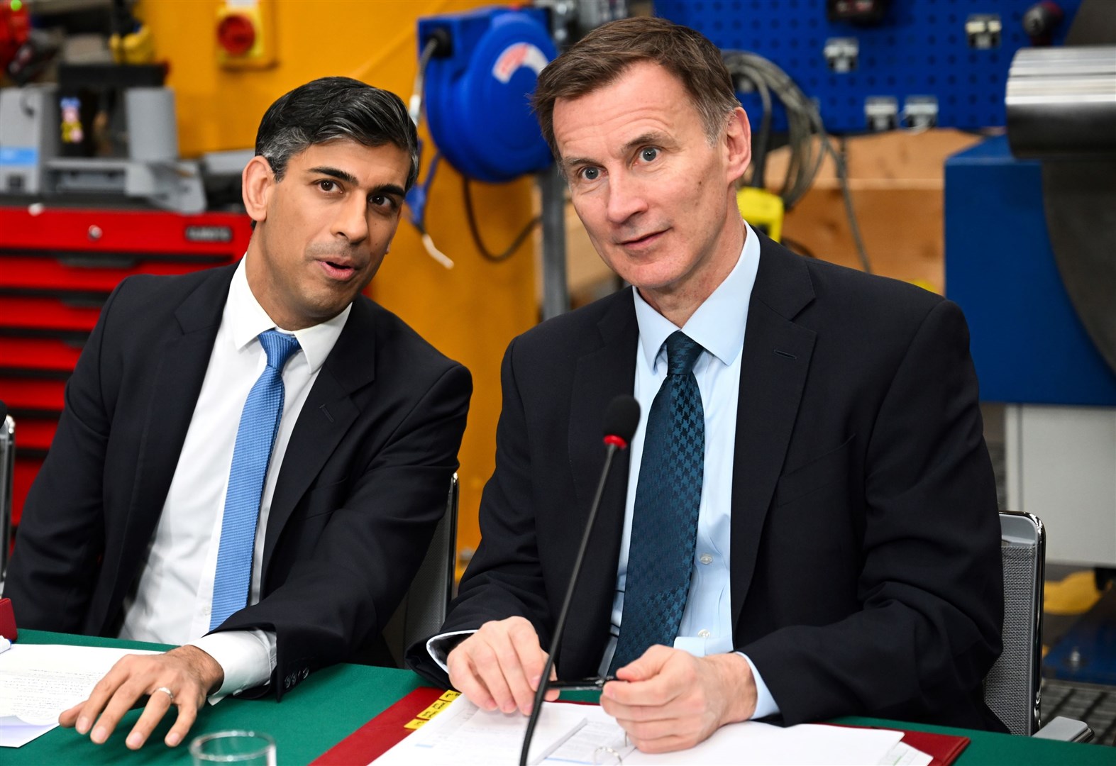 It is understood Rishi Sunak and Jeremy Hunt will meet on Sunday evening to make a final decision on tax cuts (Paul Ellis/PA)