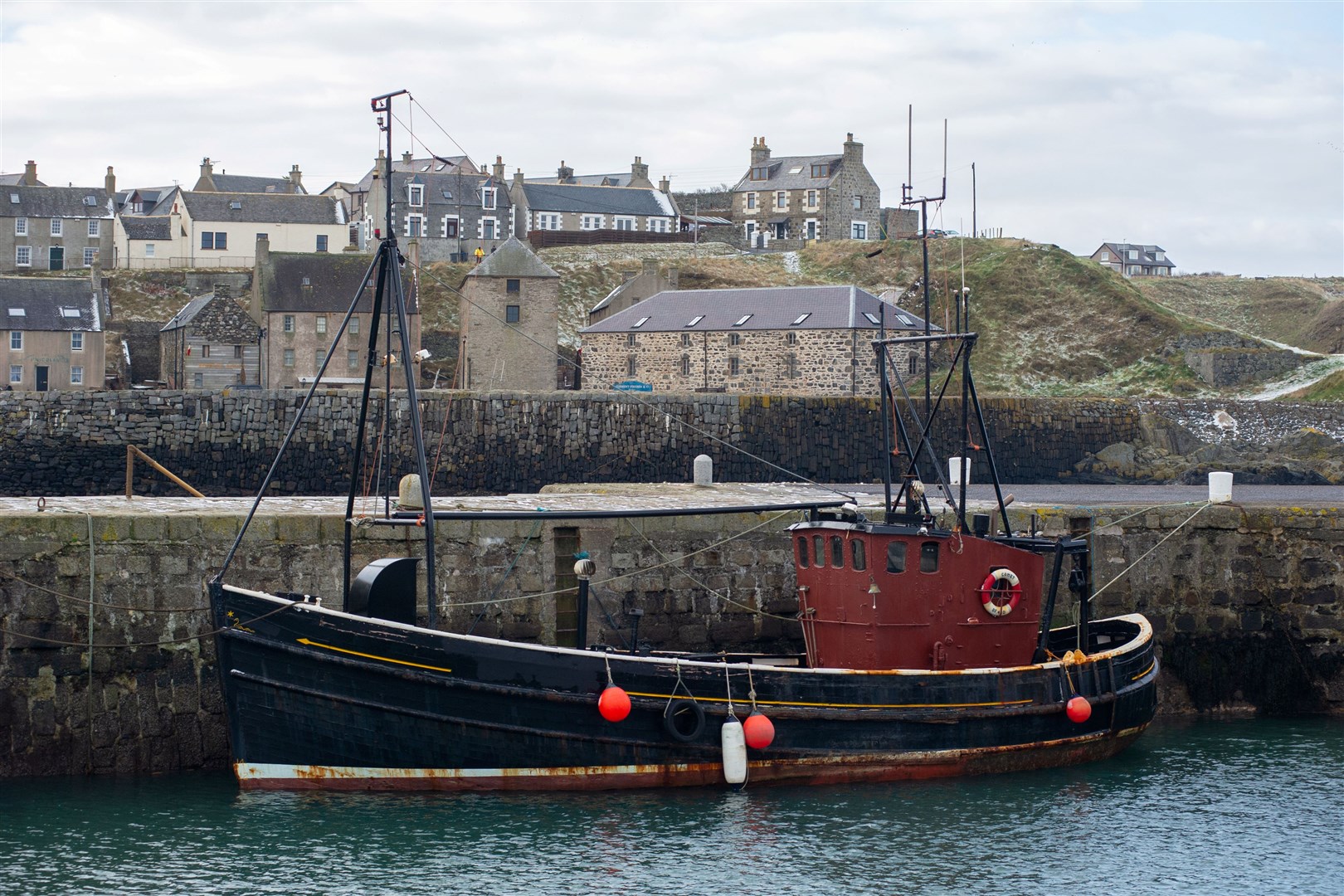Portsoy's harbour ahead of the start of filming on the sixth season of Peaky Blinders... Picture: Daniel Forsyth..