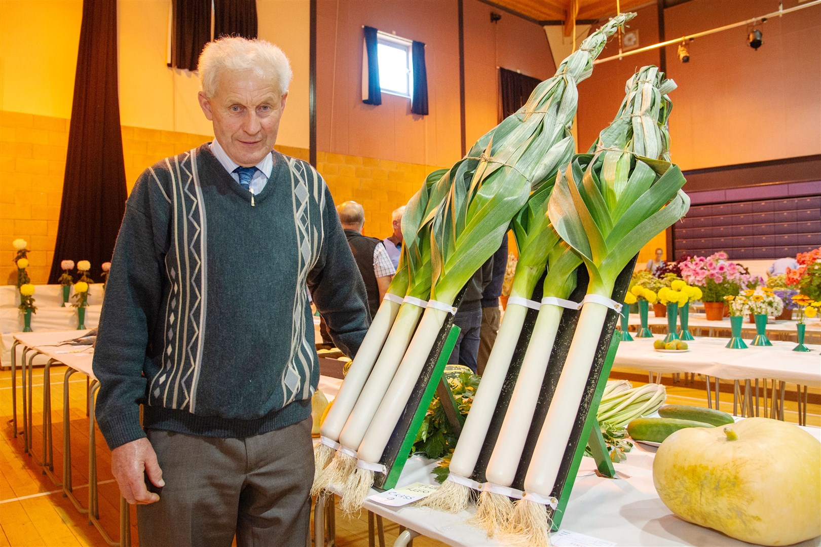 Lossiemouth Flower Show – the only time you don't mind seeing a leak in the town hall. Picture: Daniel Forsyth