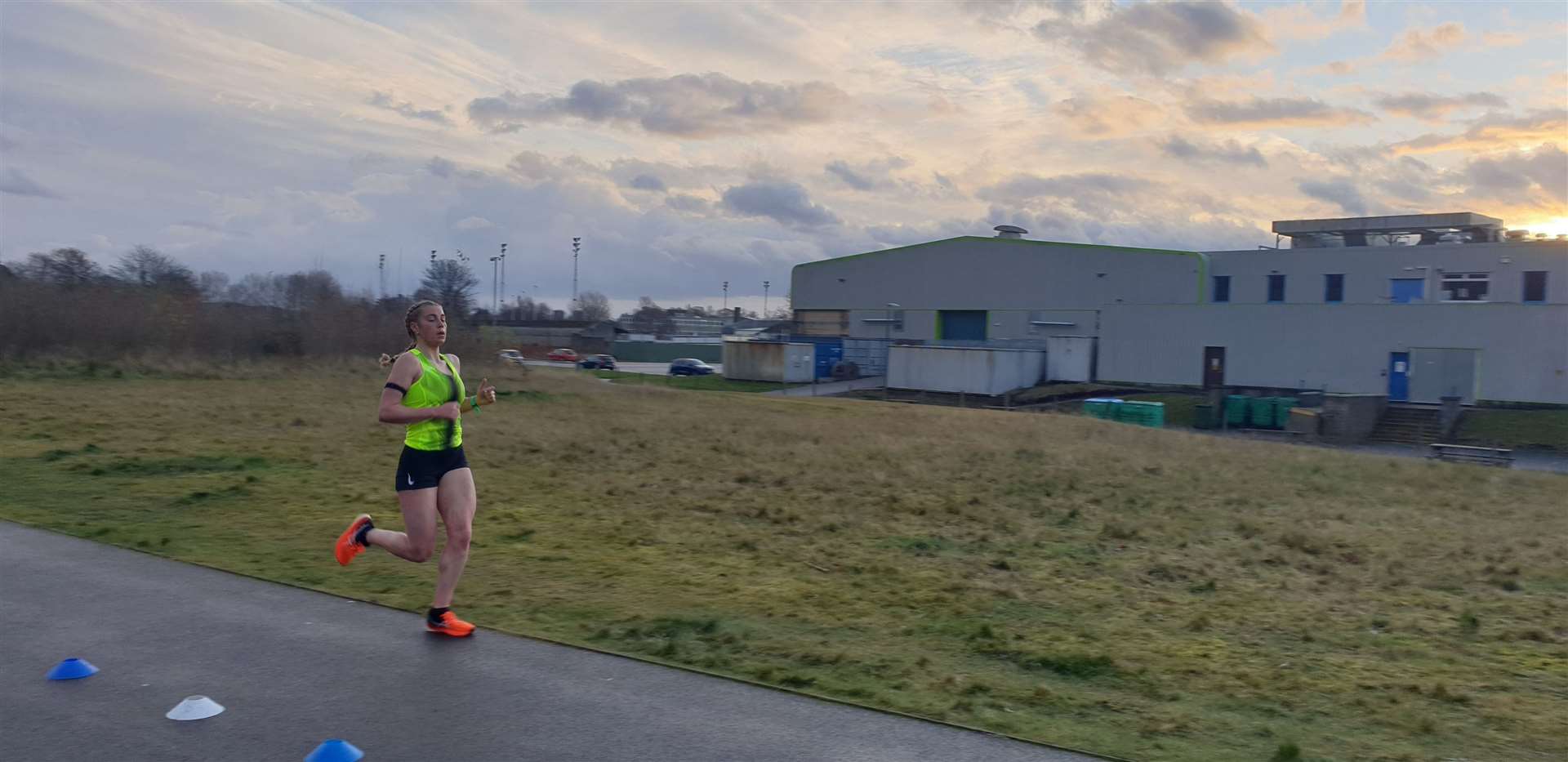 Sophia Green taking part in the Elgin Parkrun on New Year's Day when she set the women's course record. Picture: Chris Saunderson