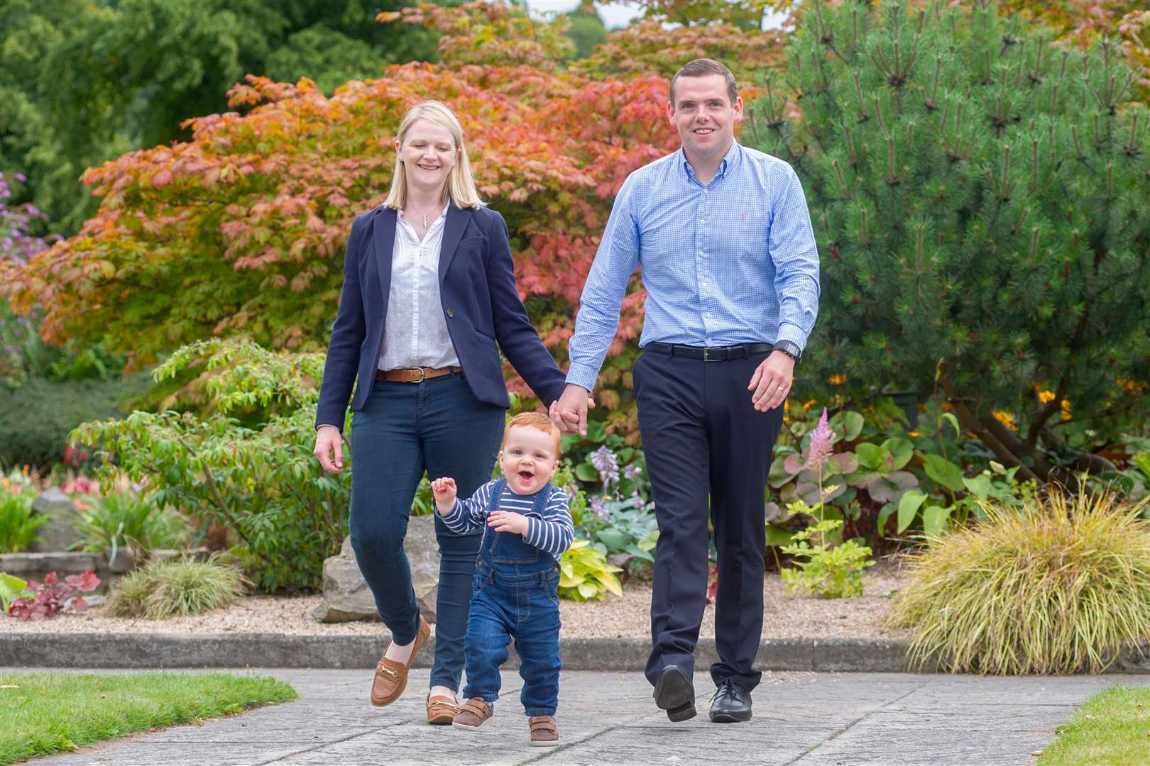Douglas Ross and wife Krystle with son Alistair.Picture: Daniel Forsyth