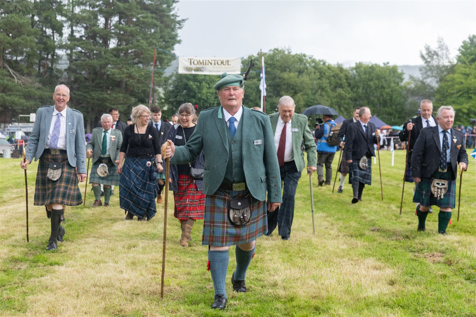 Games Chieftain Jim Fraser led the procession to open the games. Picture: Beth Taylor
