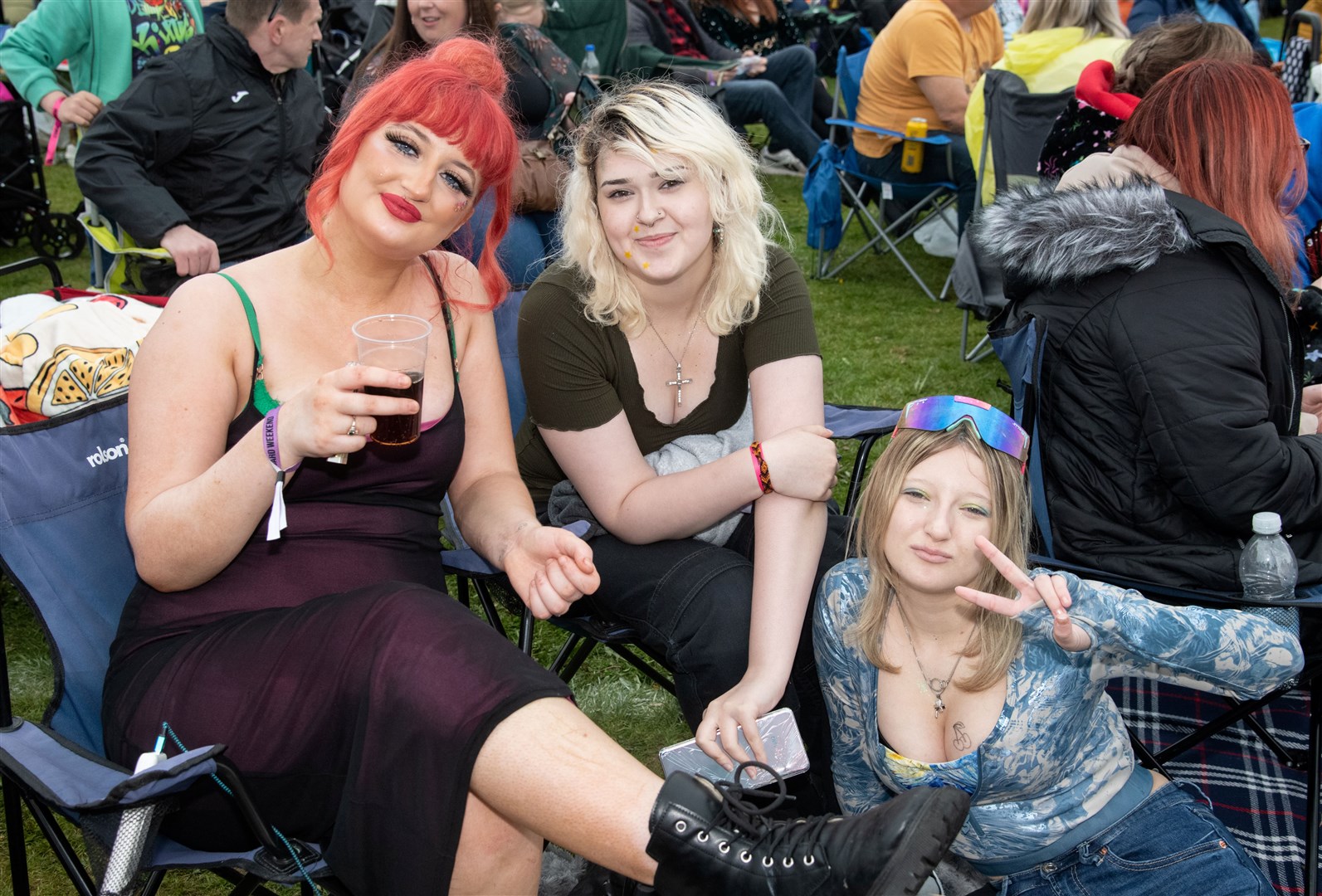 Enjoying the Sunday afternoon of the festival. MacMoray Music Festival 2024, held at Cooper Park, Elgin. Picture: Daniel Forsyth.