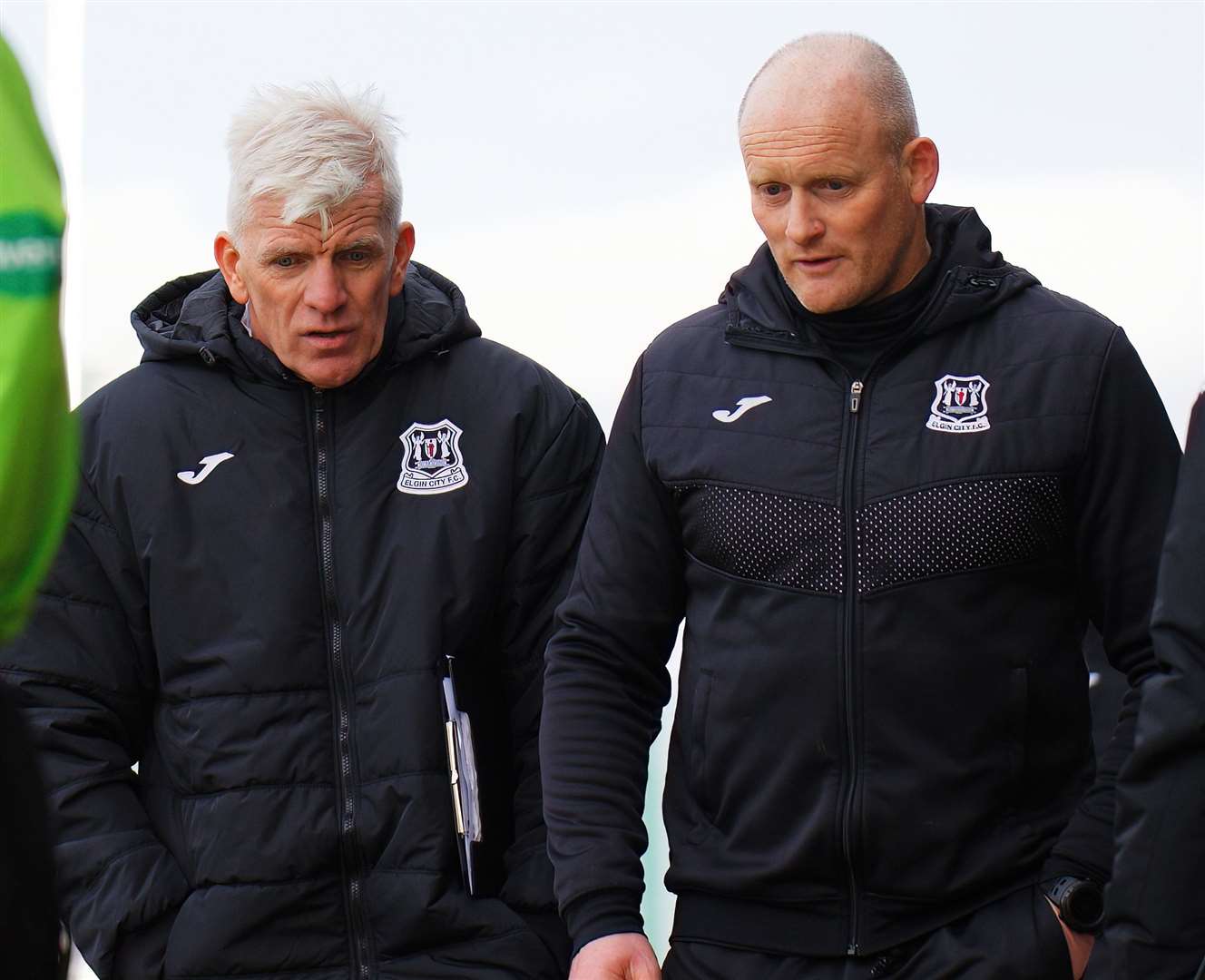 Elgin City assistant manager Jim Weir and manager Gavin Price.