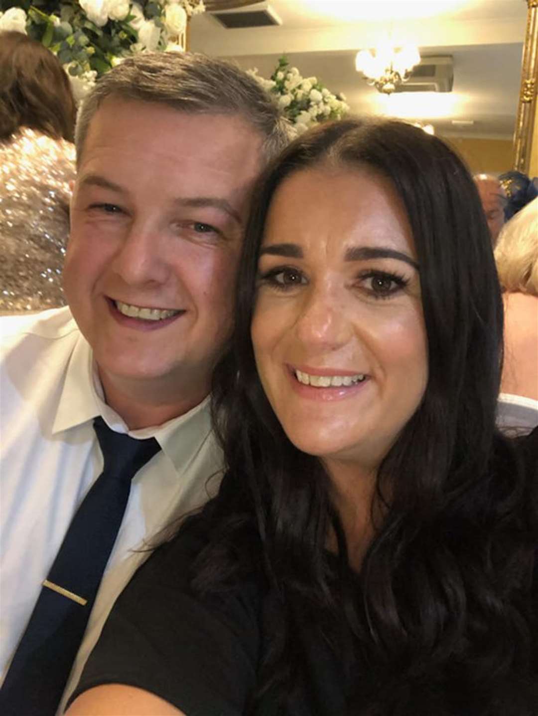 David Perry, the taxi driver who survived the Liverpool terror attack, with his wife Rachel