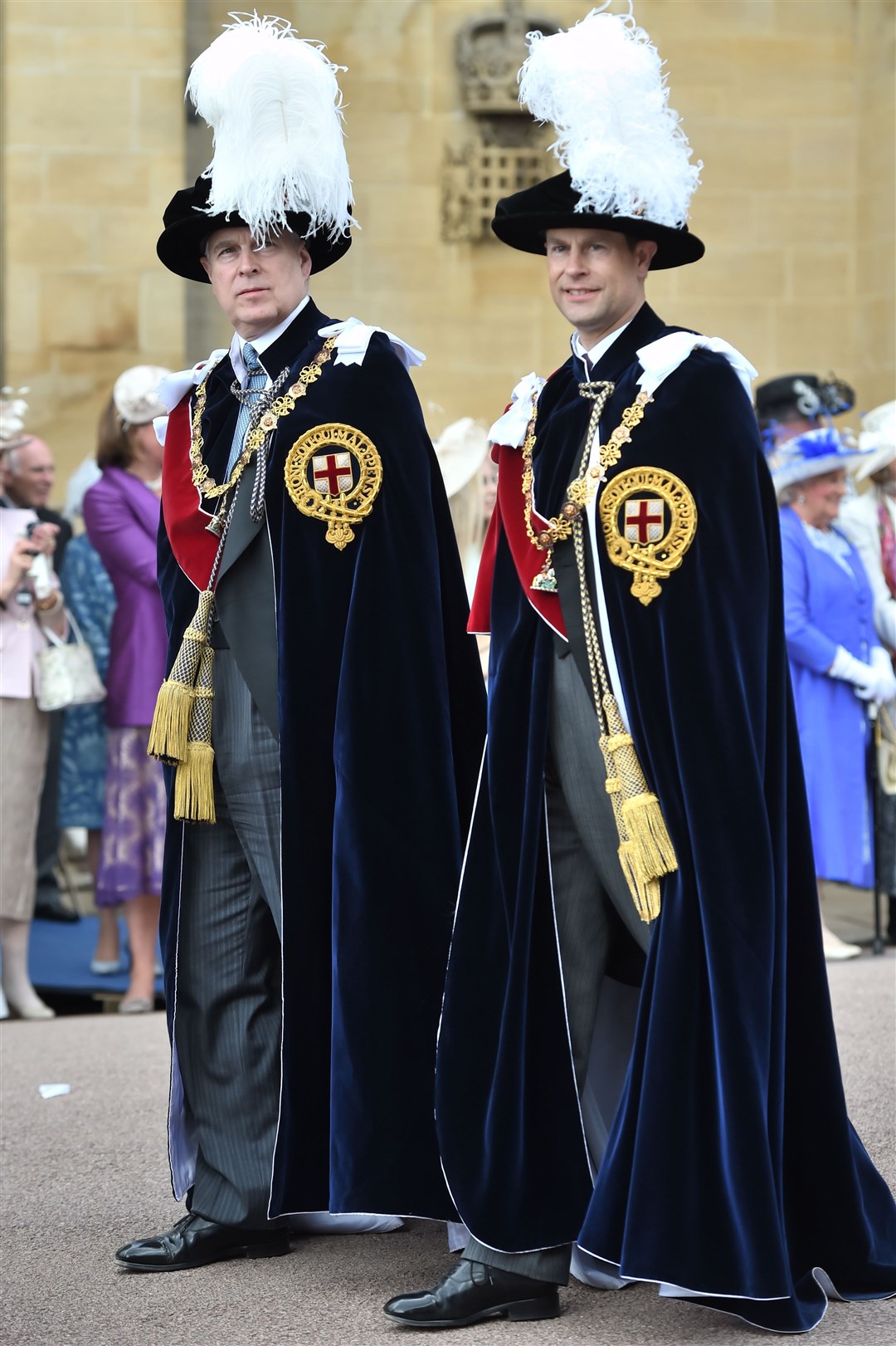 The Duke of York (left) and the Earl of Wessex at a previous Order of the Garter Service (Eddie Mulholland/The Daily Telegraph/PA)