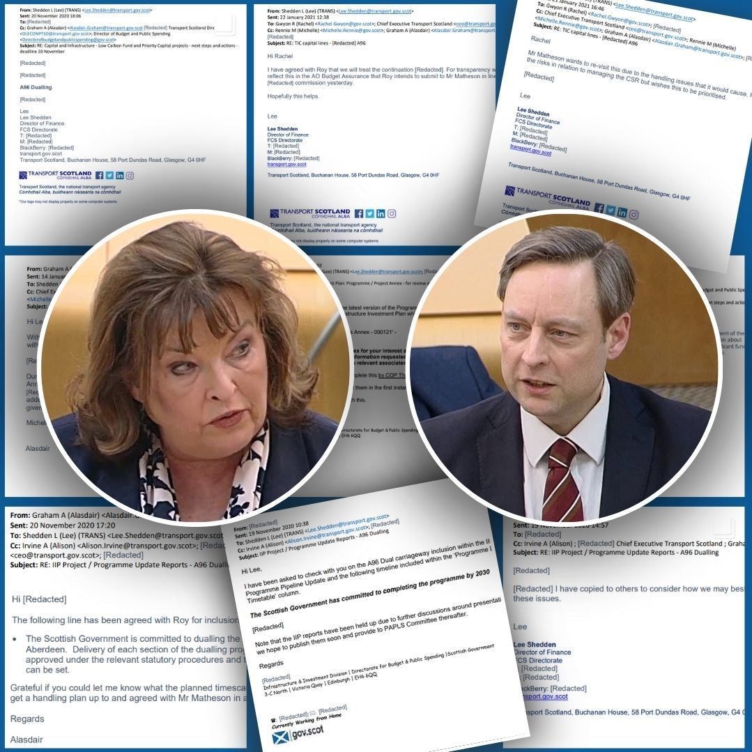 North east MSP Liam Kerr pushed FIona Hyslop on the internal emails.