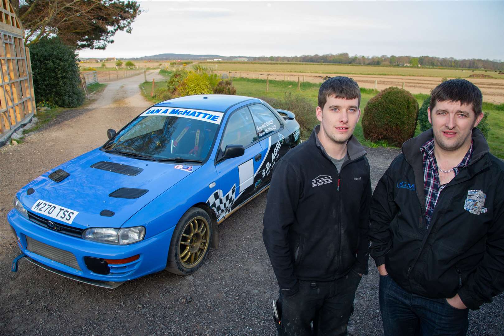Darren McDonald (Right) is gearing up for his first Speyside Stages rally as a driver. He will be co-driven by his brother Greg McDonald (Left) in their Subaru Impreza...Picture: Daniel Forsyth. Image No.043749.