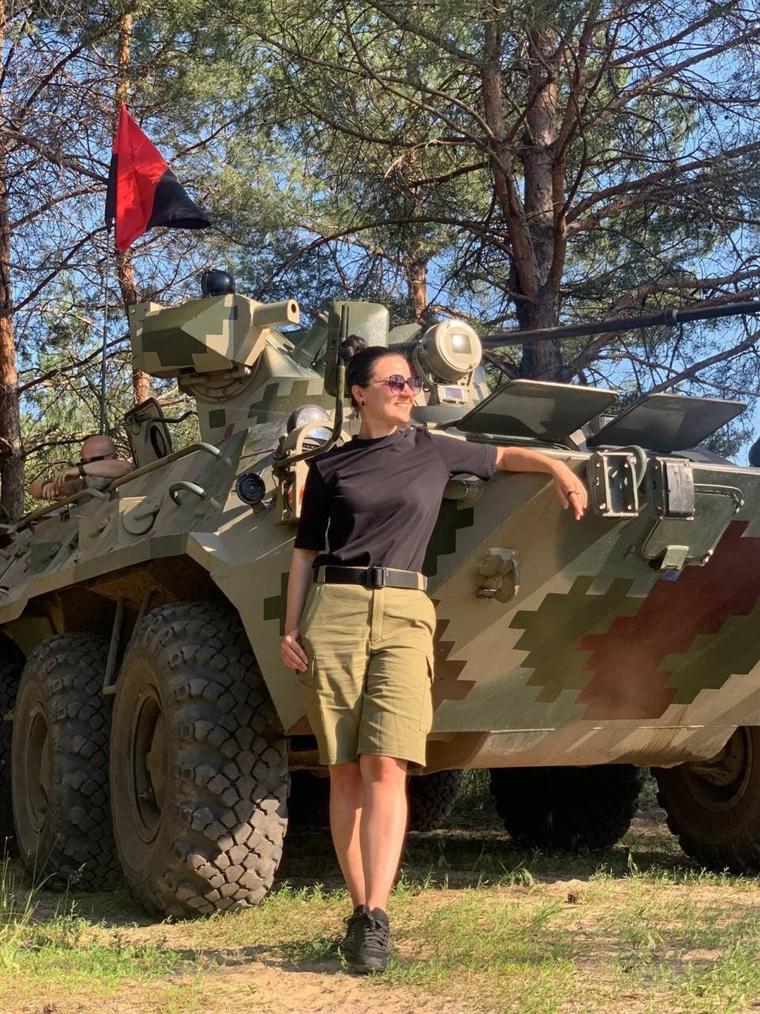 Olena Chekryzhova said teaching English to the Ukrainian military has helped keep her mind off the everyday struggles the war has created (Olena Chekryzhova/PA)