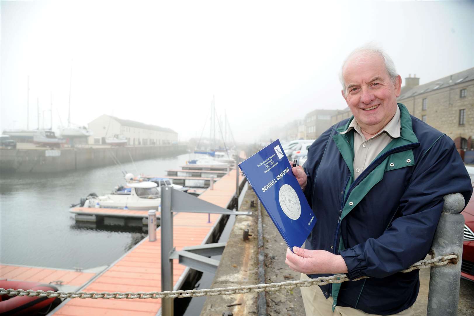 John Campbell with his new book, Seagull Seafoods.