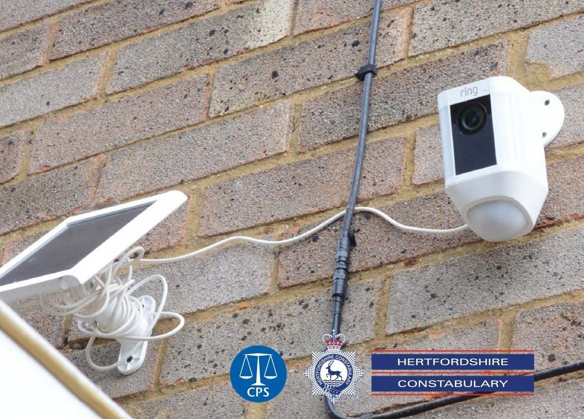 A Ring surveillance camera at Carrick’s home (Hertfordshire Constabulary/PA)