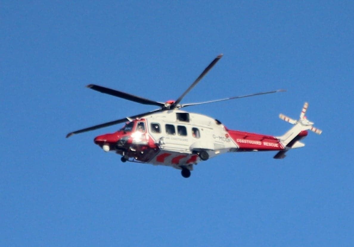 Rescue helicopter over Kingussie this week.