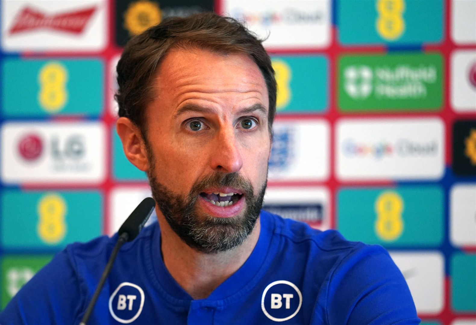 England manager Gareth Southgate called on supporters to behave ahead of the game (Nick Potts/PA)