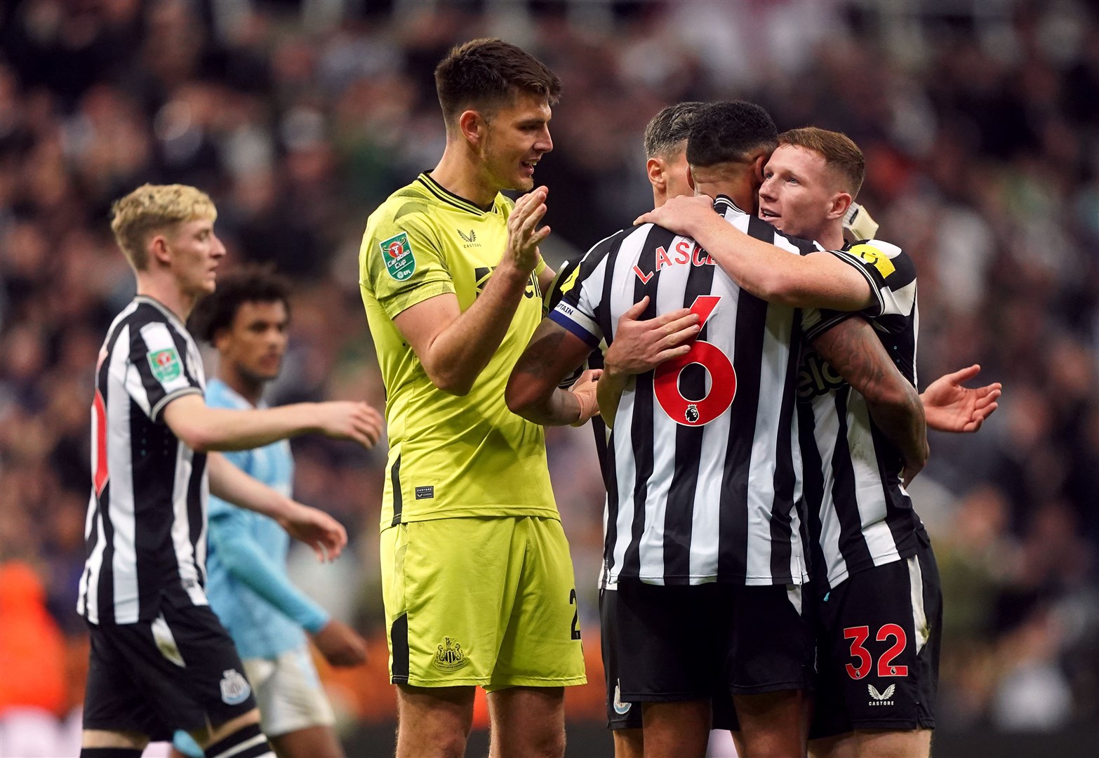 Newcastle United beat Manchester City on the night Blake made his comments (Owen Humphreys/PA)