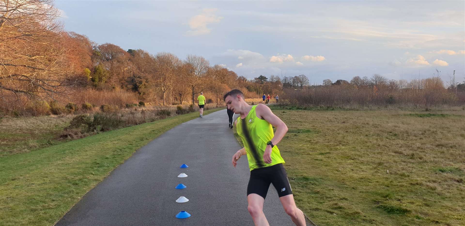 Cameron Main in action at the parkrun.