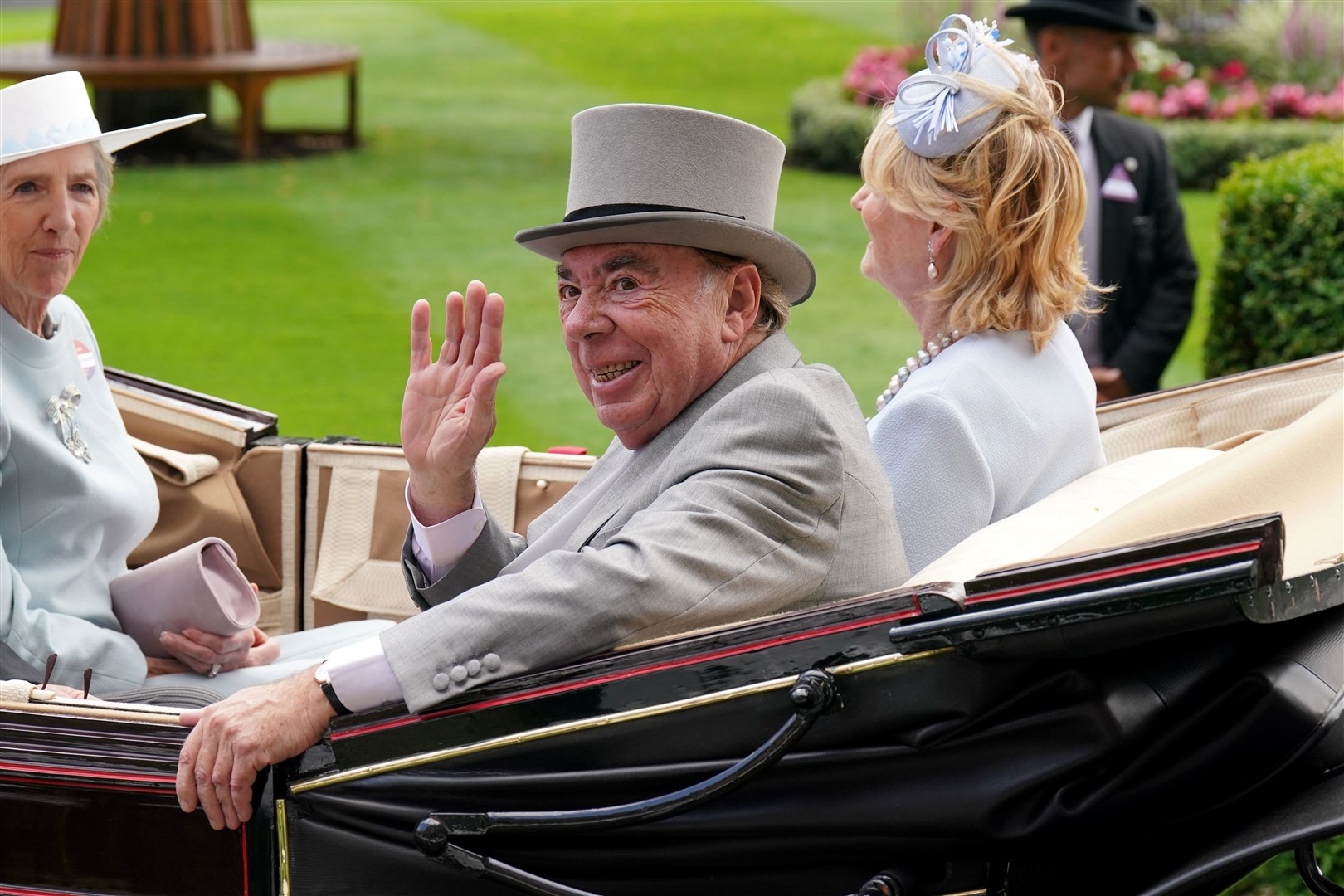 Lord Lloyd Webber was invited to join the King and Queen in the royal box (Jonathan Brady/PA)