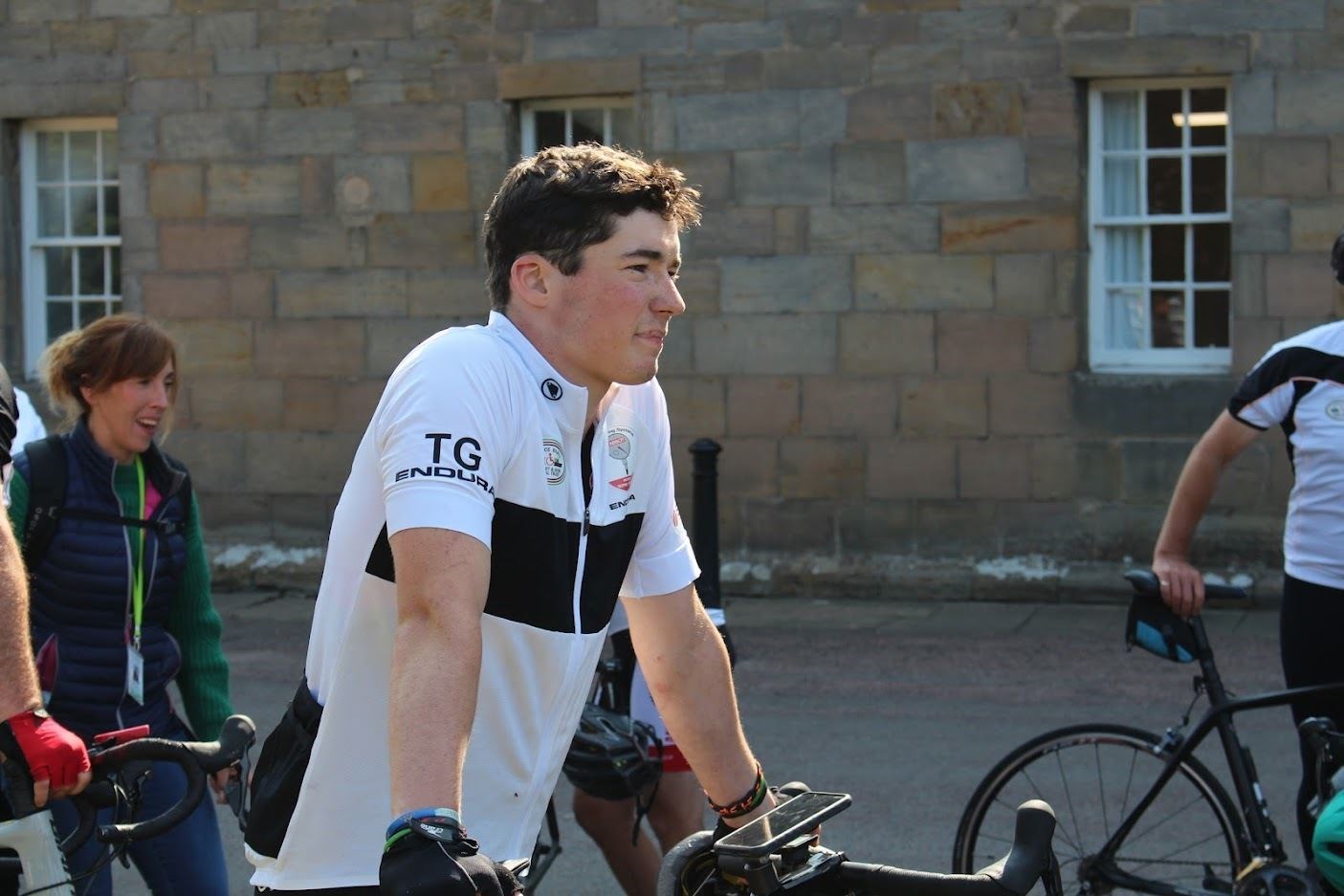 Timothy was welcomed by students, teachers and support staff after arriving at Gordonstoun.