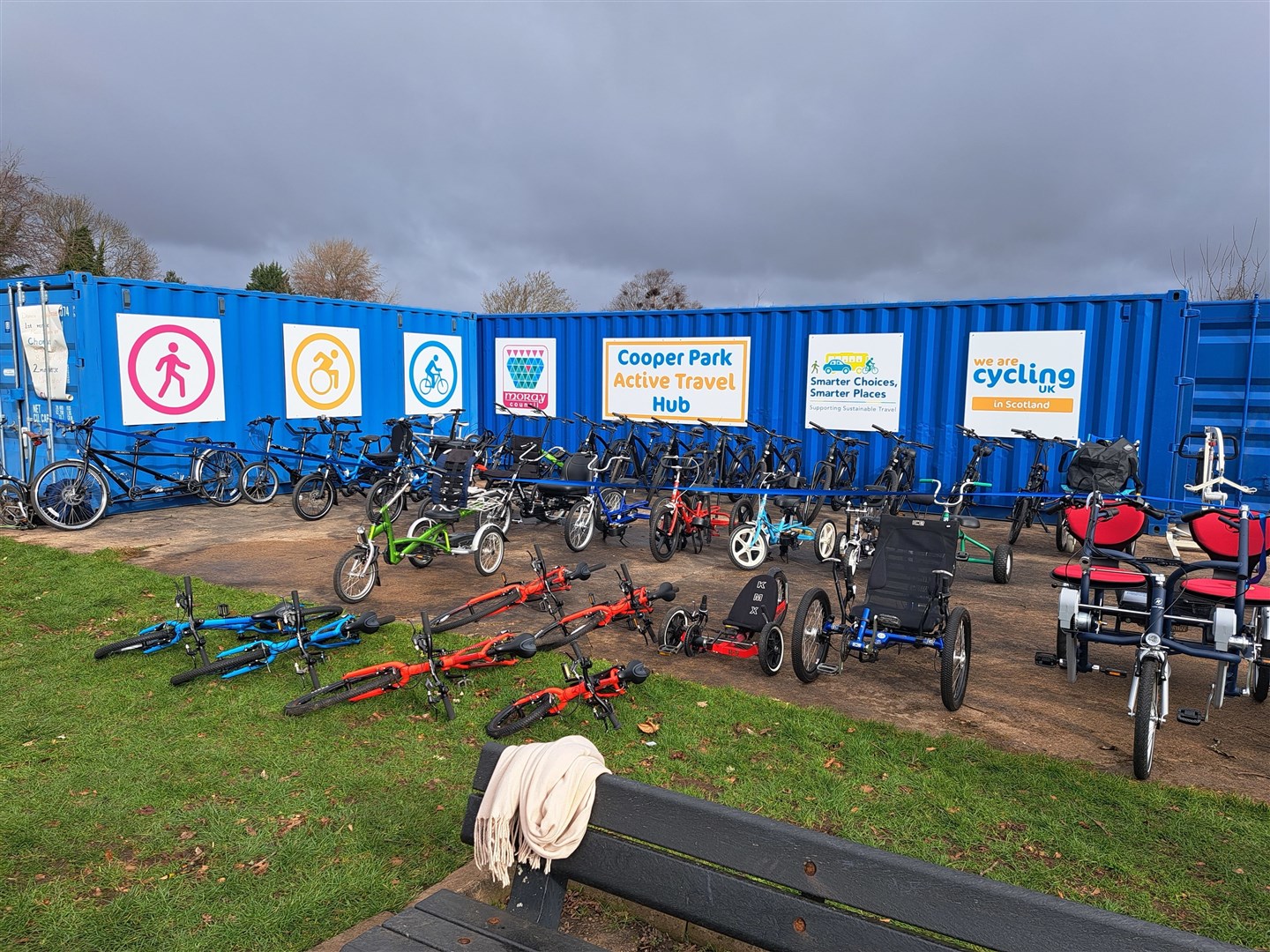 The Cooper Park Travel Hub in Elgin is home to a number of different types of bicycles.