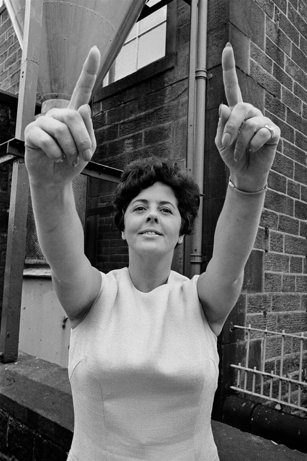 Baroness Boothroyd campaigning in the Nelson and Colne by-election in 1968 (PA File)
