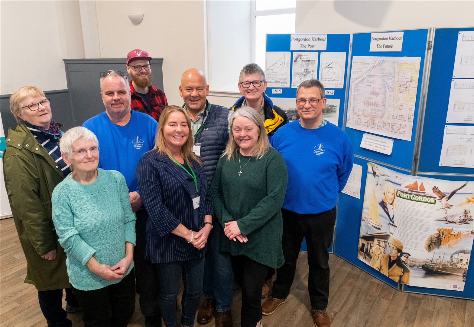Members of the Portgordon Community Trust join Leeanne Lowden and Mark Kummerer from MKA Economics at the Shaping Our Future Community Drop-in session at the village hall in Portgordon. Picture: Beth Taylor