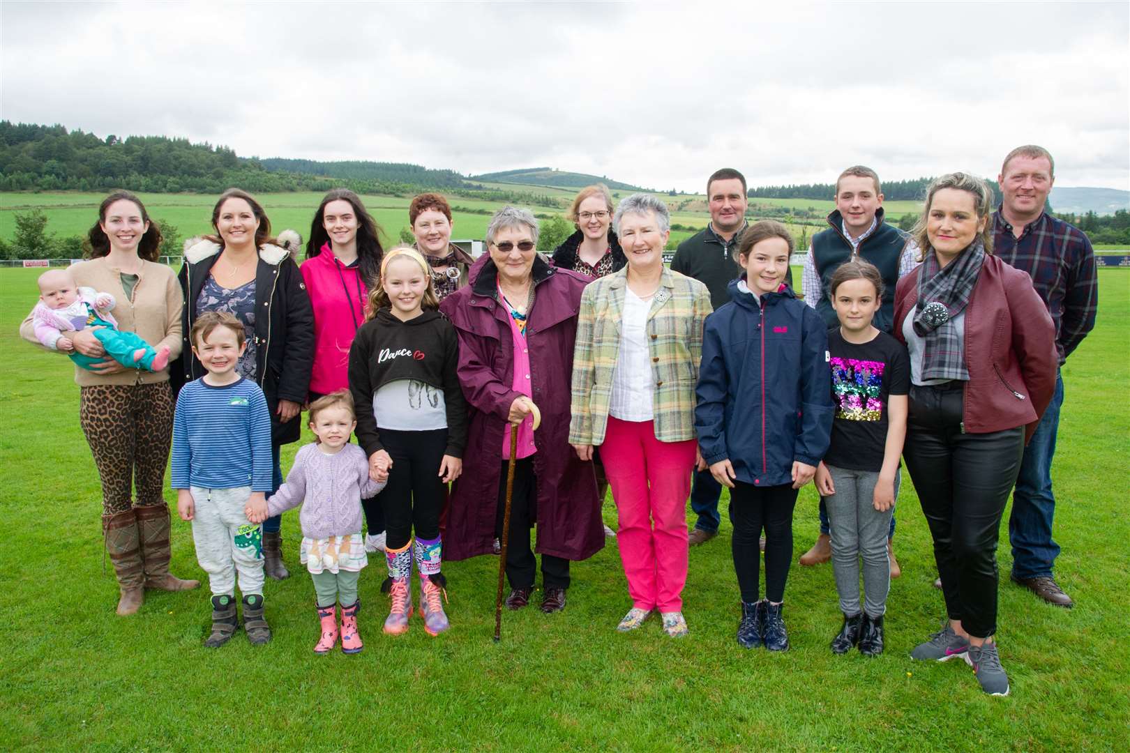 Dance teacher Alison Gordon (Milne), with family members who all share her passion for Highland Dancing. Picture: Daniel Forsyth.