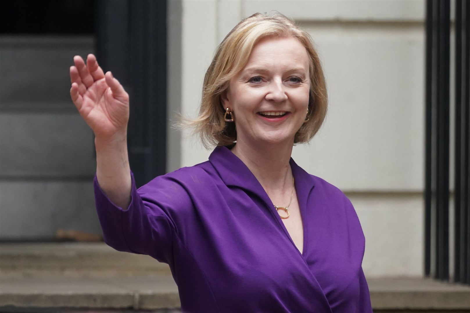 Liz Truss departs Conservative Campaign Headquarters in London (Victoria Jones/PA)
