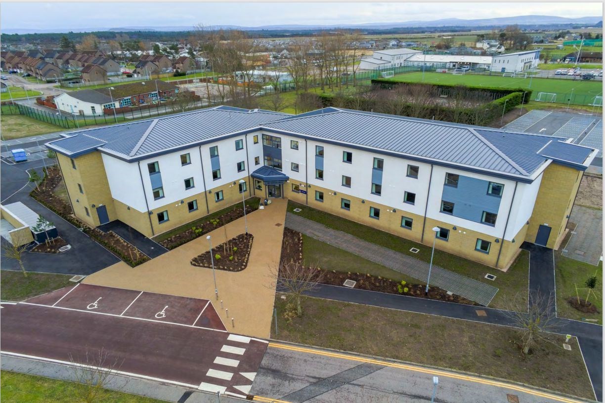 Brackla House is one of the seven new blocks at the Moray air base. Picture: Tetra Tech
