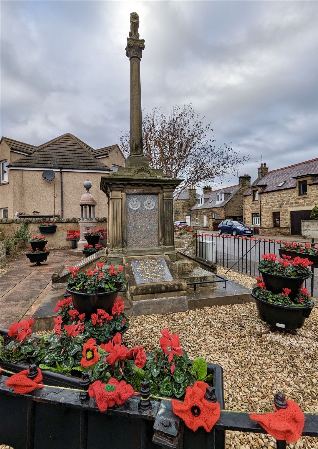 Burghead's Cenotaph has benefitted from the work of several community groups. Picture: Helen Elder