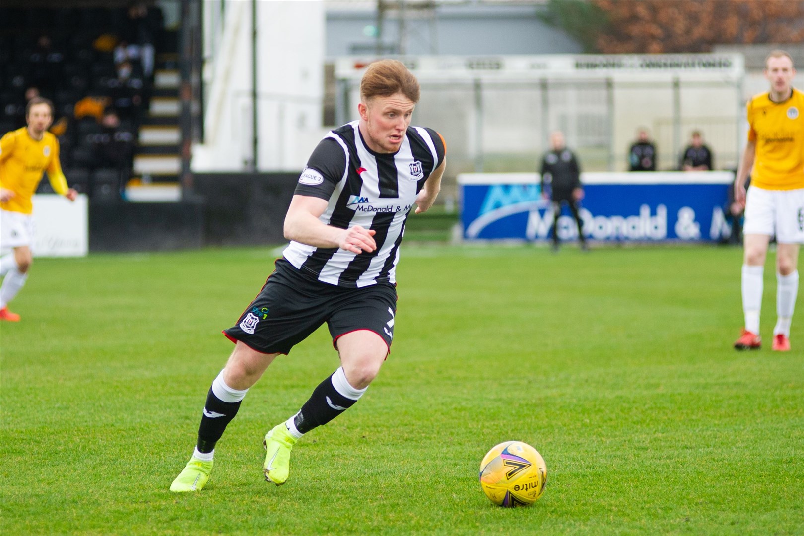 Elgin City midfielder Tony Dingwall scored his first goal for the club. Picture: Daniel Forsyth..