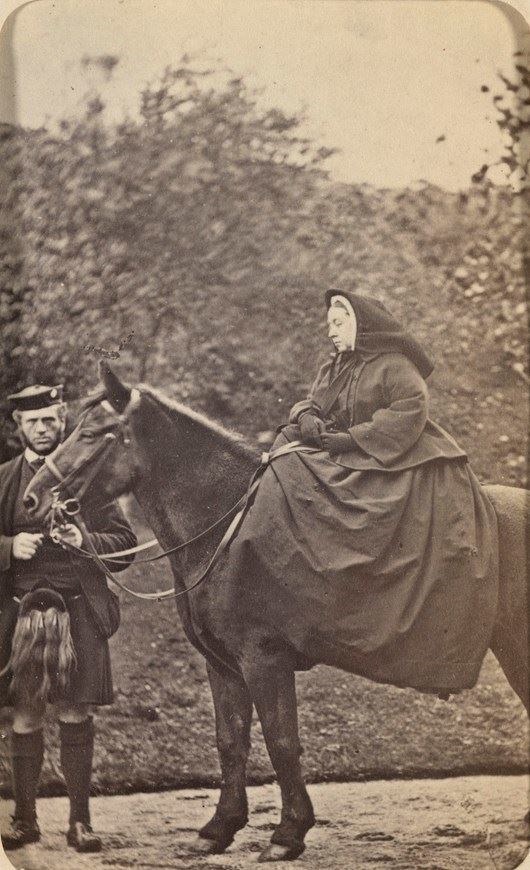Queen Victoria with her pony, Fyvie, and John Brown. Royal Collection Trust / © Her Majesty Queen Elizabeth II 2020
