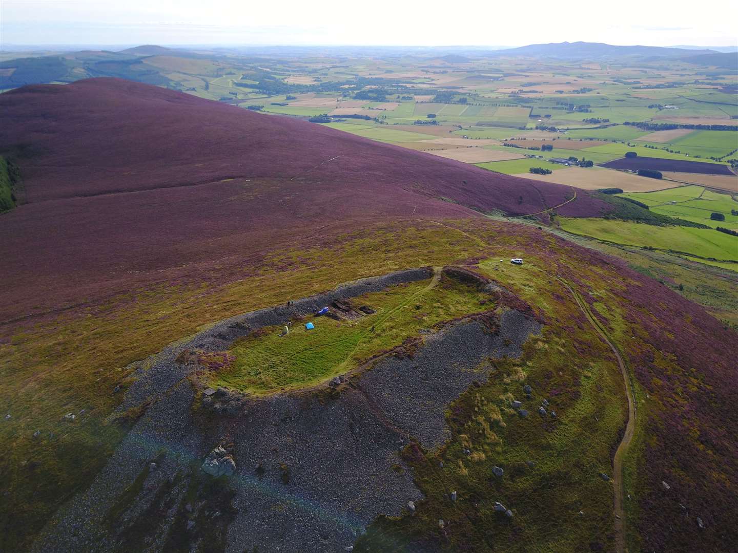 The Tap O' Noth hillfort about eight miles south of Huntly.